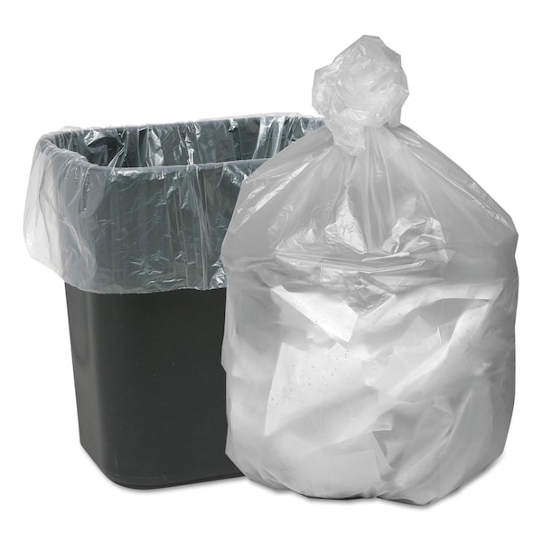 Good N Tuff 10 gal Trash Bags, 24 in x 24 in, Light-Duty, 6 microns, Natural, 1000 PK GNT2424 - main